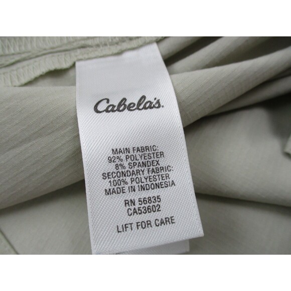 Cabelas Shirt Mens 2XL XXL Beige Guidewear UPF 30 Fishing Outdoors Button Up * - Picture 8 of 13